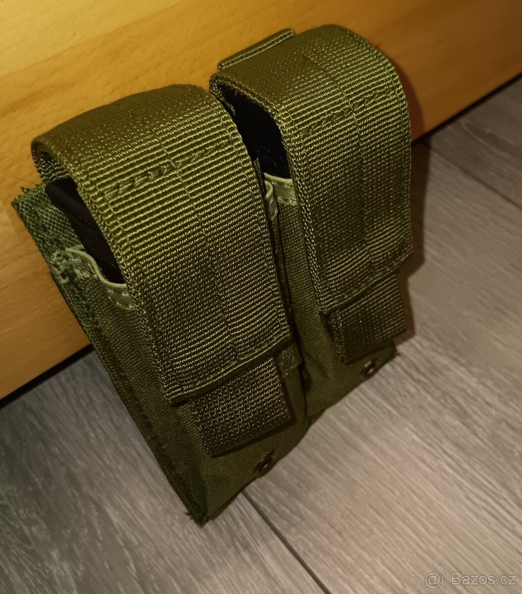 Pouzdro dvojité zelené Molle na 2 zásobníky